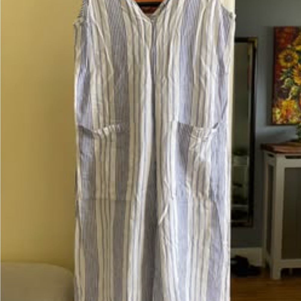 Striped Sleeveless Jumpsuit